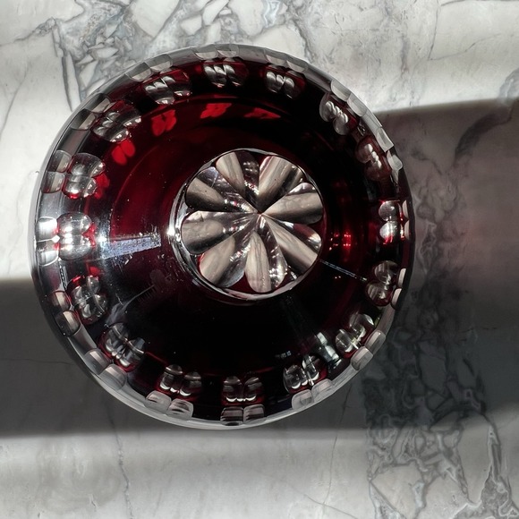 Carl Meltzer Glass‎ Vase Lidded Box Langenau/Haida Bohemia ruby red 1920s Czech - Picture 6 of 6